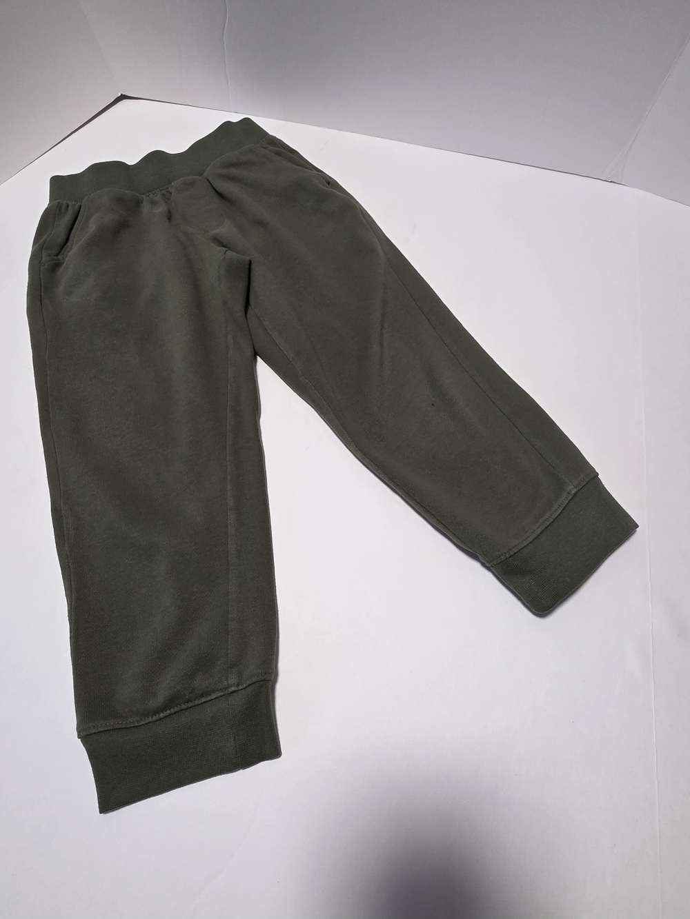 Boys' Size 6-7 Classic Crewneck Sweatshirt and Jogger Set - Black & Olive - Picture 2 of 11